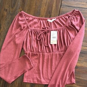 Women's Pink Long Sleeve Top